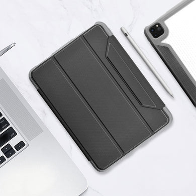 Mutural Yagao Series PC Horizontal Flip Leather Case with Holder & Pen Slot For iPad Air 2022 / 2020 10.9(Grey)
