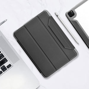 Mutural Yagao Series PC Horizontal Flip Leather Case with Holder & Pen Slot For iPad Air 2022 / 2020 10.9(Grey)