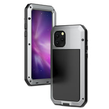 For iPhone 11 Pro Metal Armor Triple Proofing  Protective Case(Silver)