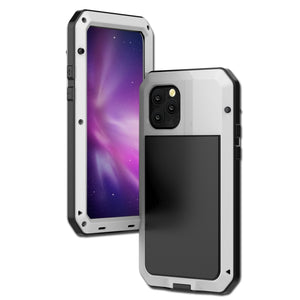 For iPhone 11 Pro Metal Armor Triple Proofing  Protective Case(White)
