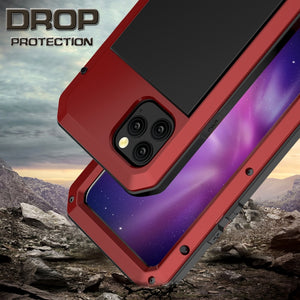 For iPhone 11 Pro Metal Armor Triple Proofing  Protective Case(Red)