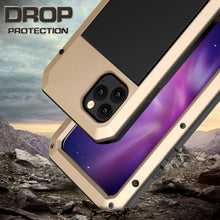 For iPhone 11 Pro Metal Armor Triple Proofing  Protective Case(Gold)