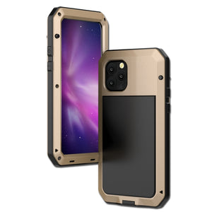 For iPhone 11 Pro Metal Armor Triple Proofing  Protective Case(Gold)