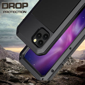 For iPhone 11 Pro Max Metal Armor Triple Proofing  Protective Case(Black)