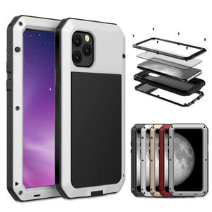 For iPhone 11 Pro Max Metal Armor Triple Proofing  Protective Case(White)