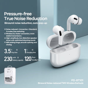 Remax Proda PD-BT101 Binaural Noise Canceling TWS True Wireless Earphone(White)