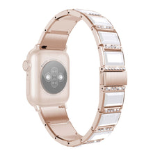 XingYao Series Two-tone Steel Watch Band For Apple Watch Series 8&7 41mm / SE 2&6&SE&5&4 40mm / 3&2&1 38mm(Gold+White)