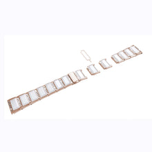 XingYao Series Two-tone Steel Watch Band For Apple Watch Series 8&7 41mm / SE 2&6&SE&5&4 40mm / 3&2&1 38mm(Gold+White)