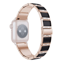 XingYao Series Two-tone Steel Watch Band For Apple Watch Series 8&7 41mm / SE 2&6&SE&5&4 40mm / 3&2&1 38mm(Gold+Black)