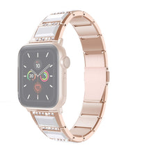 XingYao Series Two-tone Steel Watch Band For Apple Watch Ultra 49mm / Series 8&7 45mm / SE 2&6&SE&5&4 44mm / 3&2&1 42mm(Gold+White)