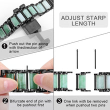 Emerald Stainless Steel Watch Band For Apple Watch Ultra 49mm / Series 8&7 45mm / SE 2&6&SE&5&4 44mm / 3&2&1 42mm(Black)