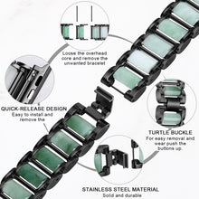 Emerald Stainless Steel Watch Band For Apple Watch Series 8&7 41mm / SE 2&6&SE&5&4 40mm / 3&2&1 38mm(Black)