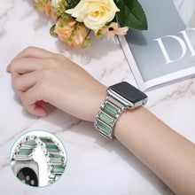 Emerald Stainless Steel Watch Band For Apple Watch Series 8&7 41mm / SE 2&6&SE&5&4 40mm / 3&2&1 38mm(Silver)