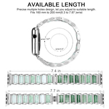 Emerald Stainless Steel Watch Band For Apple Watch Series 8&7 41mm / SE 2&6&SE&5&4 40mm / 3&2&1 38mm(Silver)