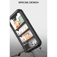 For iPhone 12 LOVE MEI Metal Shockproof Waterproof Dustproof Protective Case(Black)