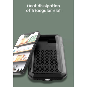 For iPhone 12 LOVE MEI Metal Shockproof Waterproof Dustproof Protective Case(Silver)