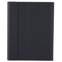 YT098B-A Detachable Candy Color Skin Feel Texture Round Keycap Bluetooth Keyboard Leather Case with Touch Control For  iPad Air 4 10.9 2020 / Air 5 10.9 2022 (Black)