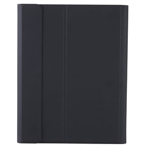 YT098B-A Detachable Candy Color Skin Feel Texture Round Keycap Bluetooth Keyboard Leather Case with Touch Control For  iPad Air 4 10.9 2020 / Air 5 10.9 2022 (Black)