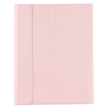 YT098B-A Detachable Candy Color Skin Feel Texture Round Keycap Bluetooth Keyboard Leather Case with Touch Control For  iPad Air 4 10.9 2020 / Air 5 10.9 2022 (Pink)