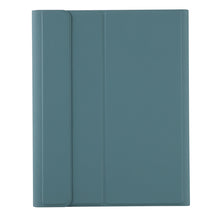 YT098B-A Detachable Candy Color Skin Feel Texture Round Keycap Bluetooth Keyboard Leather Case with Touch Control For  iPad Air 4 10.9 2020 / Air 5 10.9 2022 (Dark Green)