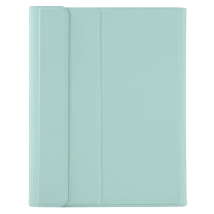 YT098B-A Detachable Candy Color Skin Feel Texture Round Keycap Bluetooth Keyboard Leather Case with Touch Control For  iPad Air 4 10.9 2020 / Air 5 10.9 2022 (Light Green)