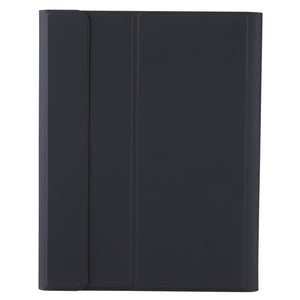 YT098B Detachable Candy Color Skin Feel Texture Round Keycap Bluetooth Keyboard Leather Case For iPad Air 4 10.9 2020 / Air 5 10.9 2022 (Black)