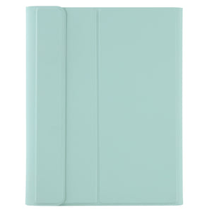 YT098B Detachable Candy Color Skin Feel Texture Round Keycap Bluetooth Keyboard Leather Case For iPad Air 4 10.9 2020 / Air 5 10.9 2022 (Light Green)