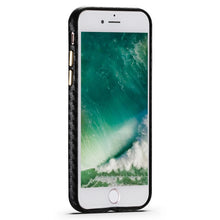 For iPhone SE 2022 / SE 2020 / 8 / 7 Carbon Fiber Leather Texture Kevlar Anti-fall Phone Protective Case(Black)
