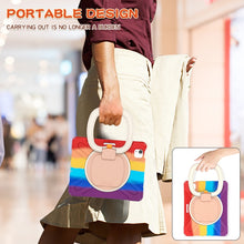 Silicone + PC Protective Case with Holder & Shoulder Strap For iPad Air 2022 / 2020 10.9(Colorful Red)