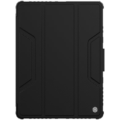 For iPad 10.2 2021 / 2020 / 2019 NILLKIN Bumper Pro Horizontal Flip Leather Case with Pen Slot & Holder & Pen Slot Only Supports iPad Pencil 2nd Generation(Black)