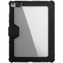 For iPad 10.2 2021 / 2020 / 2019 NILLKIN Bumper Pro Horizontal Flip Leather Case with Pen Slot & Holder & Pen Slot Only Supports iPad Pencil 2nd Generation(Black)