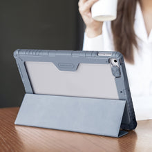 For iPad 10.2 2021 / 2020 / 2019 NILLKIN Bumper Pro Horizontal Flip Leather Case with Pen Slot & Holder & Pen Slot Only Supports iPad Pencil 2nd Generation(Black)