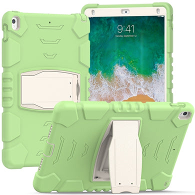 3-Layer Protection  Screen Frame + PC + Silicone Shockproof Combination Case with Holder For iPad Pro 10.5 (2019) / (2017)(Matcha Green)