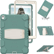 3-Layer Protection  Screen Frame + PC + Silicone Shockproof Combination Case with Holder For iPad Pro 10.5 (2019) / (2017)(Emerald Green)