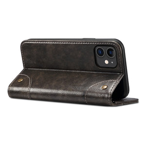 For iPhone 11 Baroque Simple Horizontal Flip Leather Case, with Holder & Card Slots & Wallet(Black)