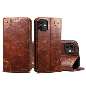 For iPhone 11 Baroque Simple Horizontal Flip Leather Case, with Holder & Card Slots & Wallet(Light Brown)