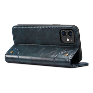 For iPhone 11 Baroque Simple Horizontal Flip Leather Case, with Holder & Card Slots & Wallet(Blue)