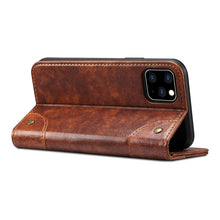 For iPhone 11 Pro Baroque Simple Horizontal Flip Leather Case, with Holder & Card Slots & Wallet(Light Brown)
