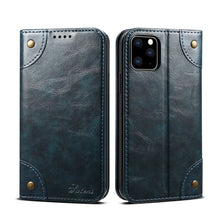 For iPhone 11 Pro Baroque Simple Horizontal Flip Leather Case, with Holder & Card Slots & Wallet(Blue)
