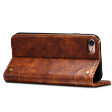 For iPhone SE 2022 / SE 2020 / 8 / 7 Baroque Simple Horizontal Flip Leather Case with Holder & Card Slots & Wallet(Light Brown)