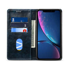 For iPhone XR Baroque Simple Horizontal Flip Leather Case with Holder & Card Slots & Wallet(Blue)