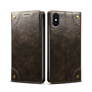For iPhone XS Max Baroque Simple Horizontal Flip Leather Case, with Holder & Card Slots & Wallet(Black)
