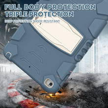 3-Layer Protection Screen Frame + PC + Silicone Shockproof Combination Case with Holder For iPad mini 5 / 4(Cornflower Blue)