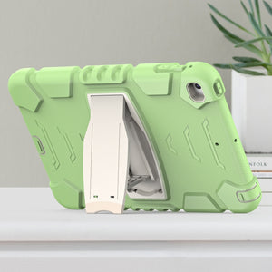 3-Layer Protection Screen Frame + PC + Silicone Shockproof Combination Case with Holder For iPad mini 5 / 4(Matcha Green)