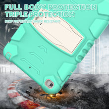 3-Layer Protection Screen Frame + PC + Silicone Shockproof Combination Case with Holder For iPad mini 5 / 4(Mint Green)