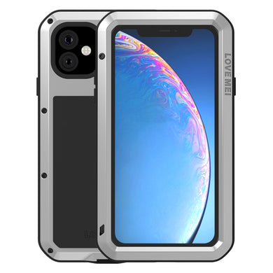 For iPhone 11 LOVE MEI Metal Shockproof Waterproof Dustproof Protective Case(Silver)