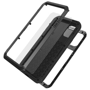For iPhone 11 Pro Max LOVE MEI Metal Shockproof Waterproof Dustproof Protective Case(Black)