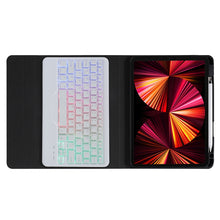 B09S Splittable Backlight Bluetooth Keyboard Leather Tablet Case with Triangle Holder & Pen Slot For iPad 10.2 2020 & 2019 / Pro 10.5 inch / Air 3 10.5 inch(Gradient Rainbow)