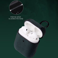 Business Cloth Earphone Protective Case with Hook For AirPods Pro(Dark Green)
