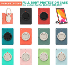 For iPad 10.2 2021 / 2020 / 2019 Shockproof TPU + PC Protective Case with 360 Degree Rotation Foldable Handle Grip Holder & Pen Slot(Matcha Green)